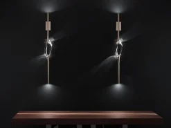 Clearance Pamono Satin Brass 12 Wall Sconce by Il Pezzo Mancante