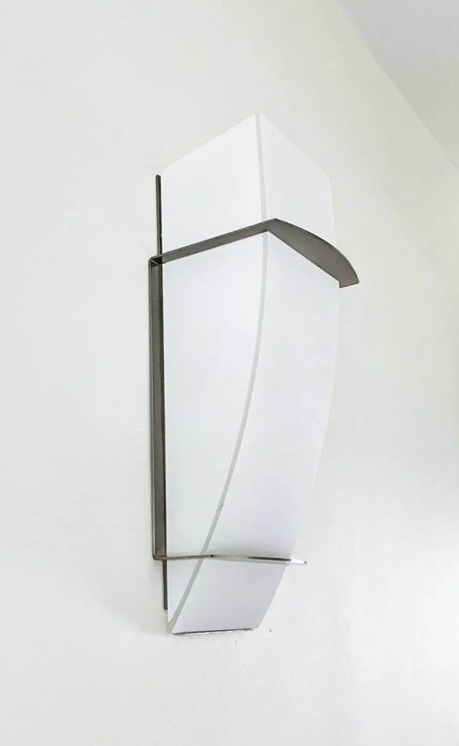 Discount Pamono Satin Glass and Metal Wall Light by Léonardo Marelli for Estiluz