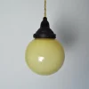 Best Pamono Scandinavian Art Deco Opaline Glass Pendant Lamp, 1930s-1940s