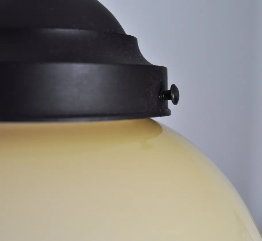 Best Pamono Scandinavian Art Deco Opaline Glass Pendant Lamp, 1930s-1940s