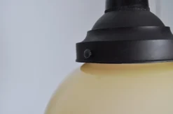 Best Pamono Scandinavian Art Deco Opaline Glass Pendant Lamp, 1930s-1940s