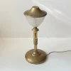 Hot Pamono Scandinavian Art Deco Table Lamp in Bronze, Brass and Glass, 1930s