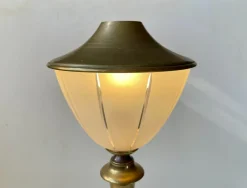 Hot Pamono Scandinavian Art Deco Table Lamp in Bronze, Brass and Glass, 1930s