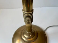 Hot Pamono Scandinavian Art Deco Table Lamp in Bronze, Brass and Glass, 1930s