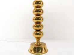 Hot Pamono Scandinavian Ball Lamp Base in Gilded Brass from Enco, 1960s
