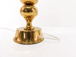 Hot Pamono Scandinavian Ball Lamp Base in Gilded Brass from Enco, 1960s