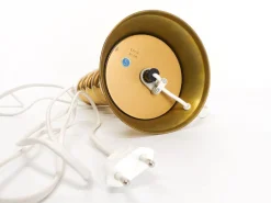 Hot Pamono Scandinavian Ball Lamp Base in Gilded Brass from Enco, 1960s