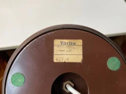 Sale Pamono Scandinavian Blue Glass and Brass Table Lamp by Vitrika, 1960s