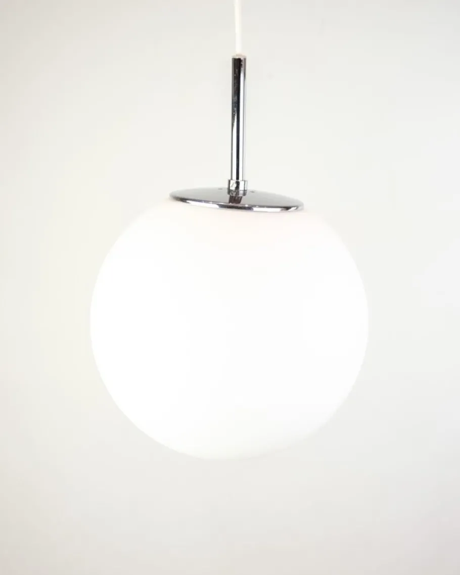 Discount Pamono Scandinavian Ceiling Lamp in Frosted Glass