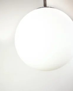 Discount Pamono Scandinavian Ceiling Lamp in Frosted Glass