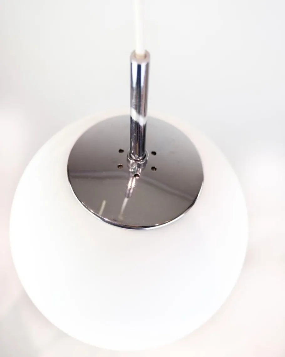 Discount Pamono Scandinavian Ceiling Lamp in Frosted Glass