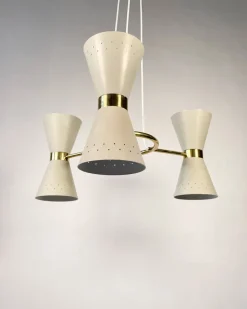 Hot Pamono Scandinavian Chandelier by Alf Svensson for Bergboms, 1950s.