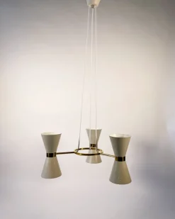 Hot Pamono Scandinavian Chandelier by Alf Svensson for Bergboms, 1950s.