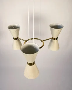 Hot Pamono Scandinavian Chandelier by Alf Svensson for Bergboms, 1950s.