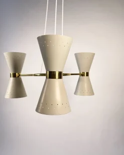 Hot Pamono Scandinavian Chandelier by Alf Svensson for Bergboms, 1950s.