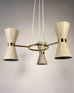 Hot Pamono Scandinavian Chandelier by Alf Svensson for Bergboms, 1950s.