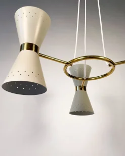 Hot Pamono Scandinavian Chandelier by Alf Svensson for Bergboms, 1950s.