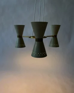 Hot Pamono Scandinavian Chandelier by Alf Svensson for Bergboms, 1950s.