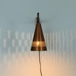 Clearance Pamono Scandinavian Copper & Teak Model S 1718 Wall Lamp by Hans-Agne Jakobsson for Hans-Agne Jakobsson AB Markaryd, Sweden, 1960s