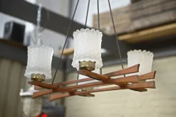 Discount Pamono Scandinavian Crystal Paste Chandelier, 1960s