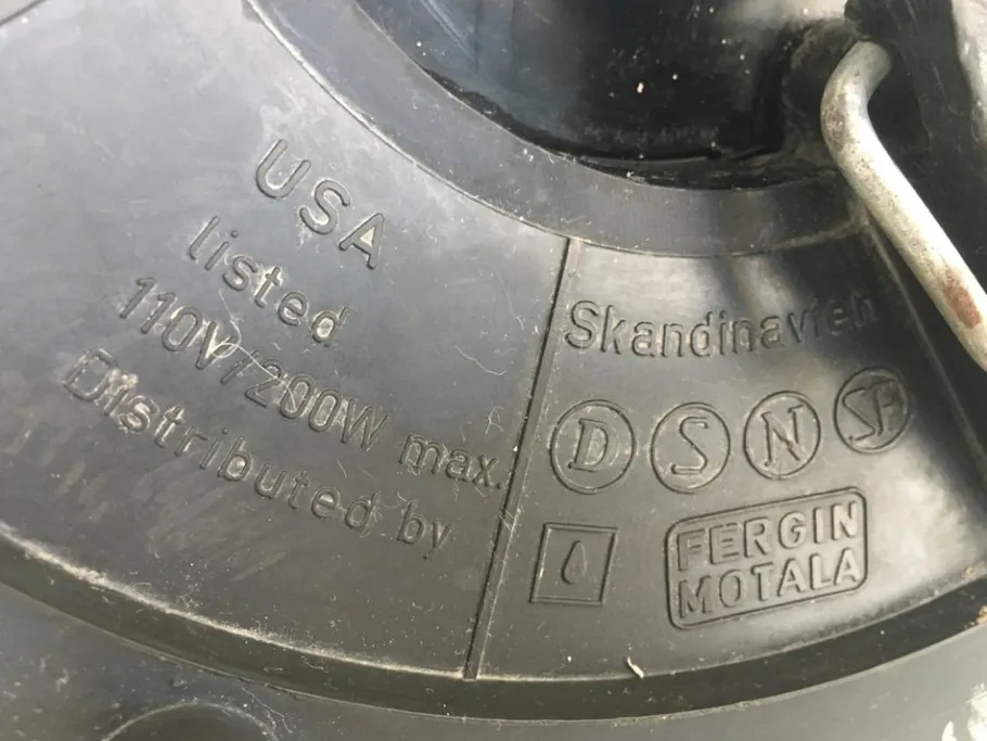 Discount Pamono Scandinavian Fergin Motala Lamp with Loft Cable, 1970s