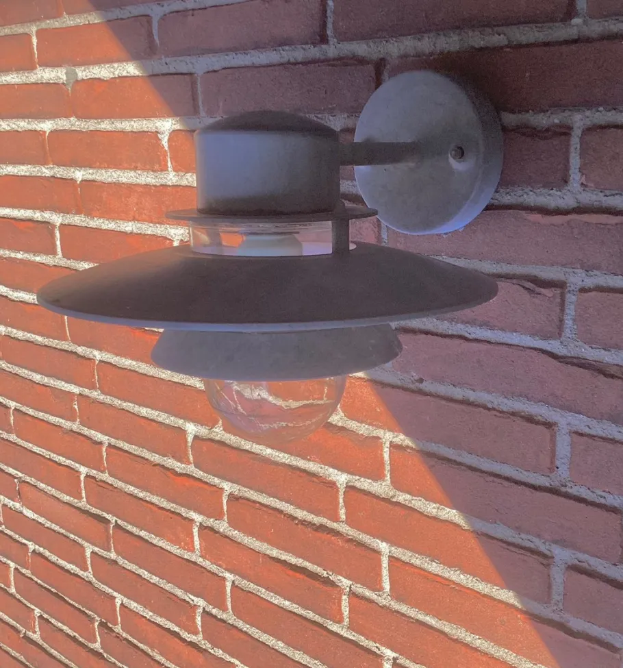 Clearance Pamono Scandinavian Garden Outside Lamps from Massive, Set of 3