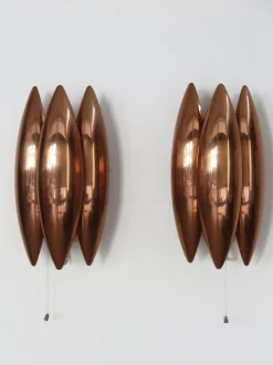 Discount Pamono Scandinavian Kastor Copper Lamps by Jo Hammerbrg for Fog & Morup, Denmark, 1960s, Set of 2