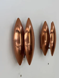 Discount Pamono Scandinavian Kastor Copper Lamps by Jo Hammerbrg for Fog & Morup, Denmark, 1960s, Set of 2