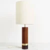 Hot Pamono Scandinavian Lamp Base in Exotic Wood and Brass, 1970s