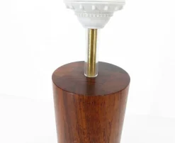 Hot Pamono Scandinavian Lamp Base in Exotic Wood and Brass, 1970s