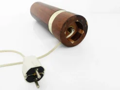 Hot Pamono Scandinavian Lamp Base in Exotic Wood and Brass, 1970s