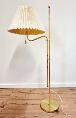 Clearance Pamono Scandinavian Mid-Century Modern Model G-132 Adjustable Floor Lamp in Brass from Bergboms