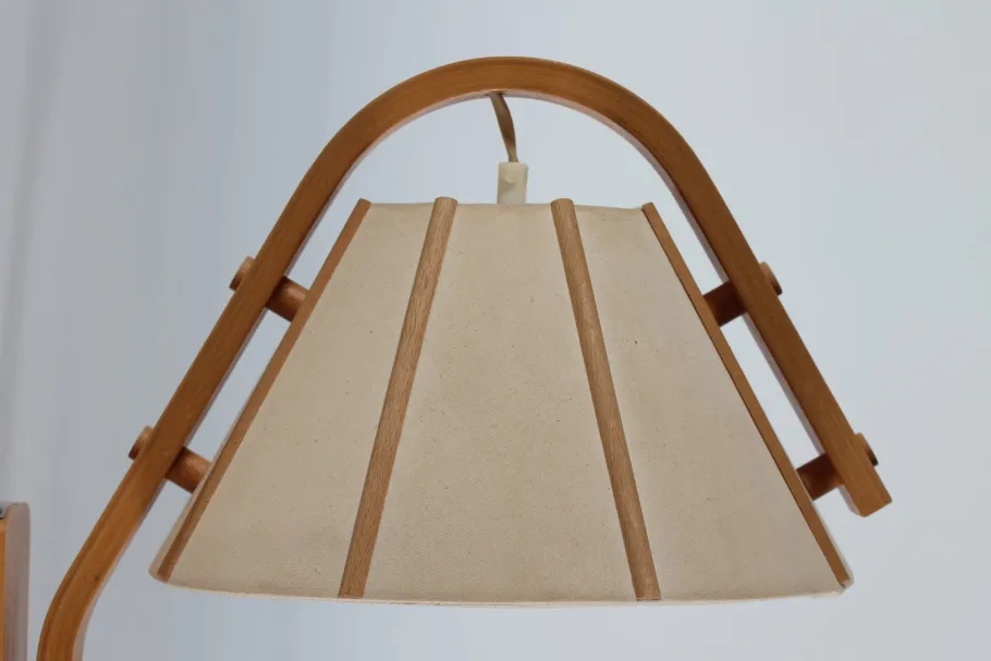 Clearance Pamono Scandinavian Modern Aneta Wall Lamp in Beech by Jan Wickelgren, Sweden, 1970s