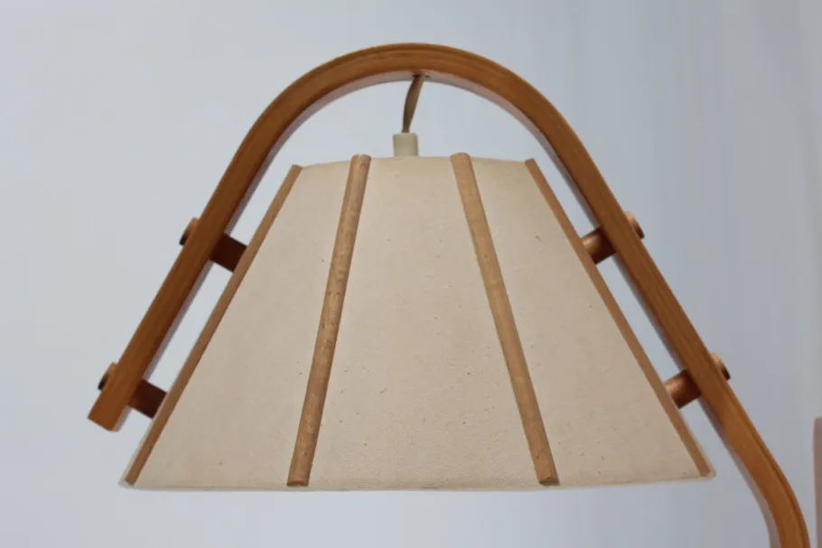 Clearance Pamono Scandinavian Modern Aneta Wall Lamp in Beech by Jan Wickelgren, Sweden, 1970s