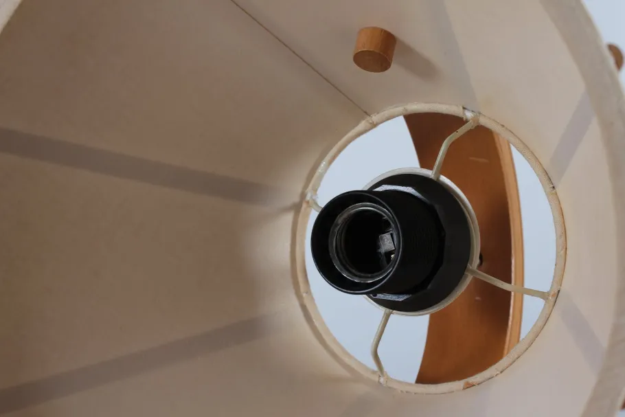 Clearance Pamono Scandinavian Modern Aneta Wall Lamp in Beech by Jan Wickelgren, Sweden, 1970s