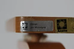 Clearance Pamono Scandinavian Modern Aneta Wall Lamp in Beech by Jan Wickelgren, Sweden, 1970s