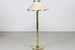 Hot Pamono Scandinavian Modern Anna Floor Lamp with Brass Stem with Canvas Shade by Anna Ehrner for Atelje Lyktan, Sweden, 1970s