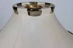 Hot Pamono Scandinavian Modern Anna Floor Lamp with Brass Stem with Canvas Shade by Anna Ehrner for Atelje Lyktan, Sweden, 1970s