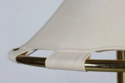 Hot Pamono Scandinavian Modern Anna Floor Lamp with Brass Stem with Canvas Shade by Anna Ehrner for Atelje Lyktan, Sweden, 1970s