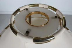 Hot Pamono Scandinavian Modern Anna Floor Lamp with Brass Stem with Canvas Shade by Anna Ehrner for Atelje Lyktan, Sweden, 1970s