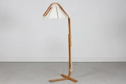 Sale Pamono Scandinavian Modern Beech Aneta Floor Lamp by Jan Wickelgren, Sweden, 1970s