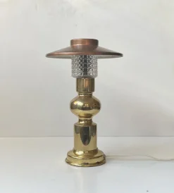 Discount Pamono Scandinavian Modern Copper and Glass Table Lamp by Abo Randers, 1970s