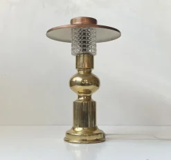 Discount Pamono Scandinavian Modern Copper and Glass Table Lamp by Abo Randers, 1970s