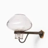 Discount Pamono Scandinavian Modern Glass and Steel Sconce by Gunnar Asplund for ASEA, 1940s