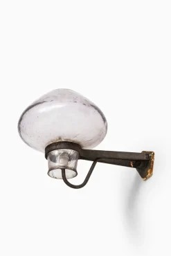 Discount Pamono Scandinavian Modern Glass and Steel Sconce by Gunnar Asplund for ASEA, 1940s