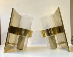 Best Pamono Scandinavian Modern Maritime Brass Sconces by Jonas Hidle for Høvik Verk, 1970s, Set of 2