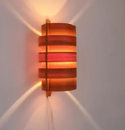 Hot Pamono Scandinavian Modern Pine Wall Light by Hans Agne Jakobsson for Markaryd, Sweden, 1960s