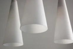 Hot Pamono Scandinavian Pendant Lamp in Teak and Opal Glass, 1960s