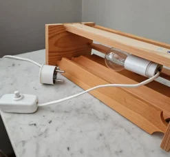 Sale Pamono Scandinavian Pine Wall Lamp by Gösta Känngård for Nordisk Present, 1960s