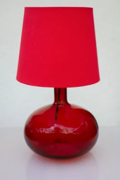 Discount Pamono Scandinavian Pop Art Red Glass Table Lamp by Anne Nilsson for Ikea
